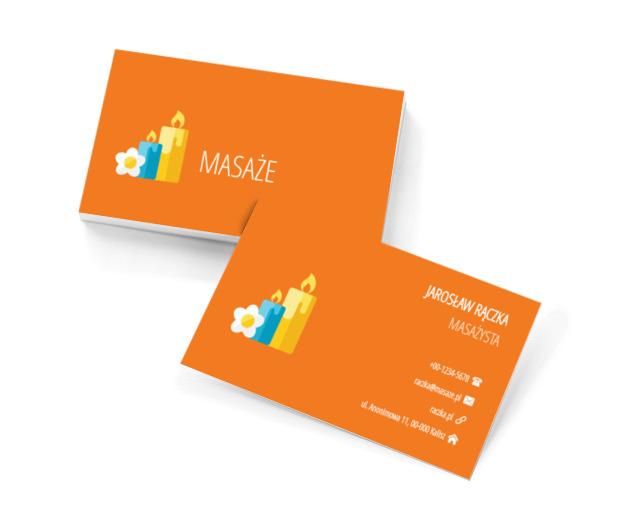 Świece zapachowe, Medycyna, Masażysta - Wizytówki Netprint szablony online