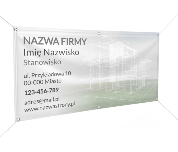 Wyjdź z reklamą w teren, Budownictwo, Deweloper - Banery Netprint szablony online