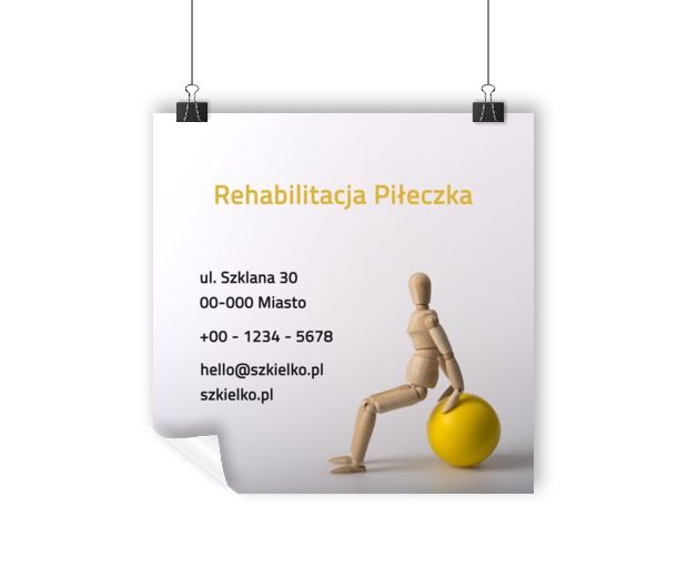 Minimalizm zdaje egzamin, Medycyna, Rehabilitacja - Plakaty Wielkoformatowe Netprint szablony online