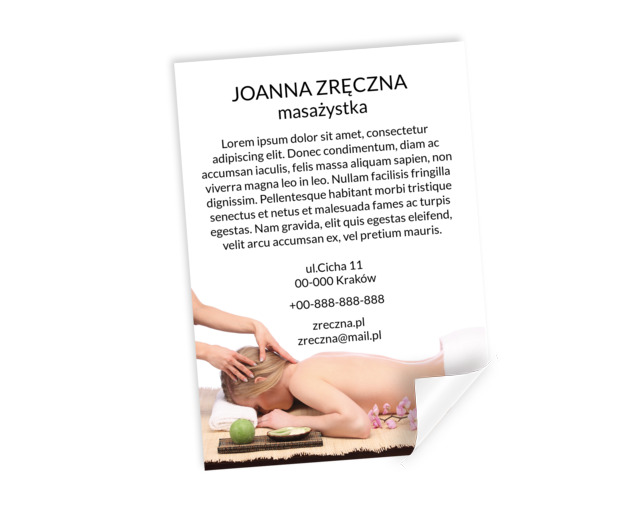 Zachęcająco i obiecująco, Medycyna, Masażysta - Plakaty Netprint szablony online