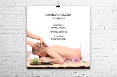 Informacje i dobra grafika, Medycyna, Masażysta - Plakaty Wielkoformatowe Netprint