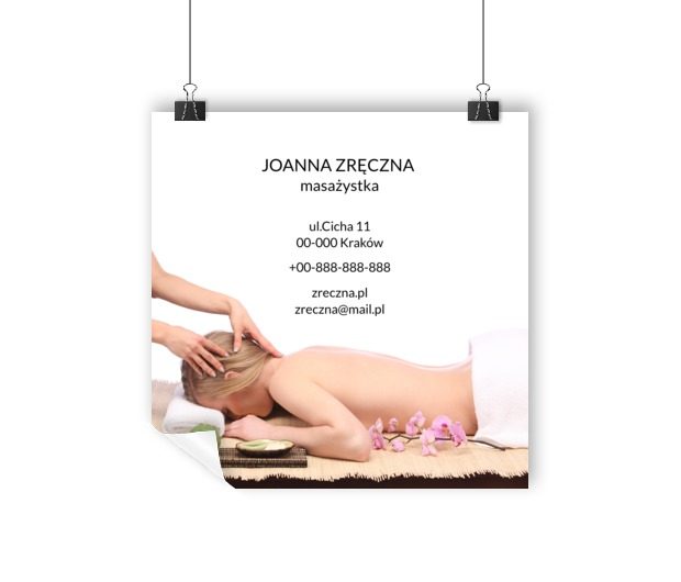 Informacje i dobra grafika, Medycyna, Masażysta - Plakaty Wielkoformatowe Netprint szablony online