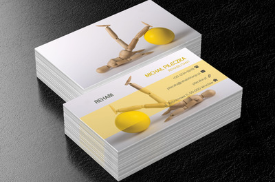 Drewniany manekin, Medycyna, Rehabilitacja - Wizytówki Netprint