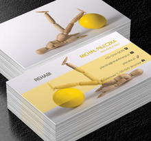 Drewniany manekin, Medycyna, Rehabilitacja - Wizytówki Netprint