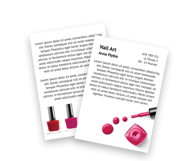 Informacja i kolory, Zdrowie i Uroda, Wizaż - Ulotki Netprint szablony online