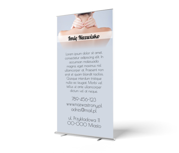 Profesjonalna promocja usług, Medycyna, Masażysta - Roll-up Netprint szablony online