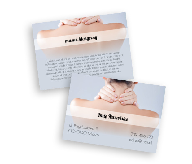 Spora dawka informacji o usługach, Medycyna, Masażysta - Ulotki Netprint szablony online