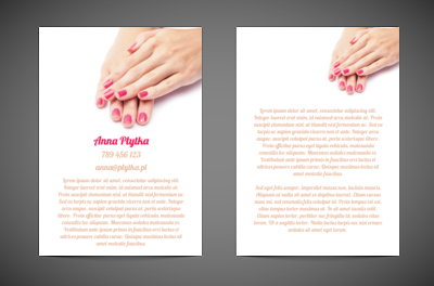 Pokaż realizację, podaj informację, Zdrowie i Uroda, Salon Kosmetyczny - Ulotki Netprint