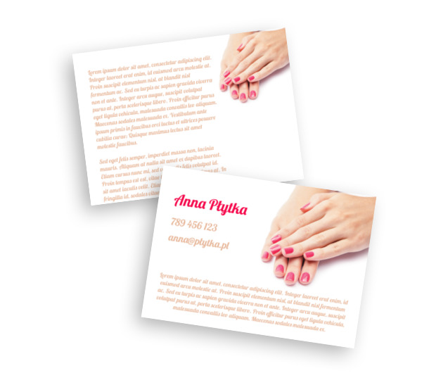 Przyjemnie i czytelnie, Zdrowie i Uroda, Salon Kosmetyczny - Ulotki Netprint szablony online