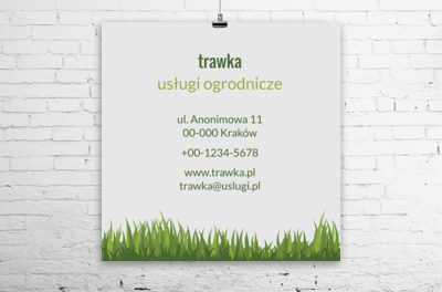 Efektownie przekazana treść, Środowisko i Przyroda, Usługi ogrodnicze - Plakaty Wielkoformatowe Netprint