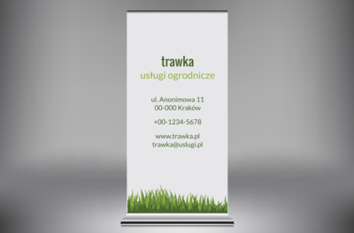 Minimalizm potrafi przyciągać, Środowisko i Przyroda, Usługi ogrodnicze - Roll-up Netprint