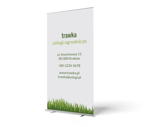 Minimalizm potrafi przyciągać, Środowisko i Przyroda, Usługi ogrodnicze - Roll-up Netprint szablony online