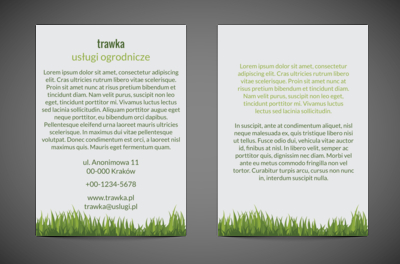 Radosna grafika i czytelny przekaz, Środowisko i Przyroda, Usługi Ogrodnicze - Ulotki Netprint