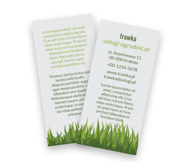 Nowoczesna forma reklamy, Środowisko i Przyroda, Usługi Ogrodnicze - Ulotki Netprint szablony online