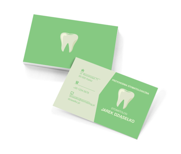 Perłowa biel, Medycyna, Stomatologia - Wizytówki Netprint szablony online