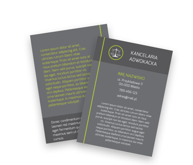 Informacje w dobrej oprawie, Prawo, Kancelaria adwokoacka - Ulotki Netprint szablony online