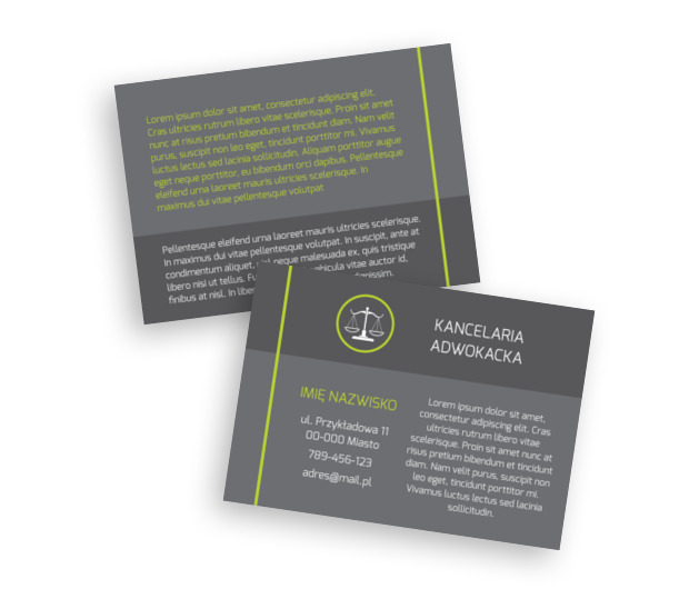 Stylowa reklama w poziomie, Prawo, Kancelaria adwokoacka - Ulotki Netprint szablony online