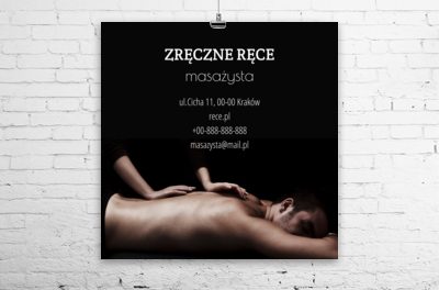 Męska reklama masażu?, Medycyna, Masażysta - Plakaty Wielkoformatowe Netprint