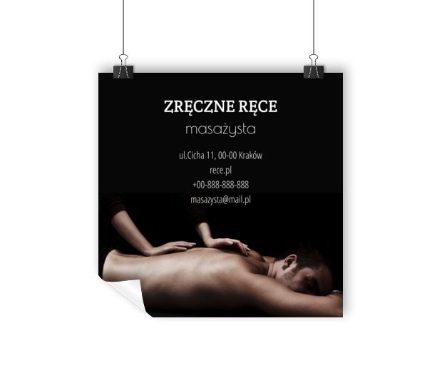 Męska reklama masażu?, Medycyna, Masażysta - Plakaty Wielkoformatowe Netprint szablony online