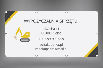 Prosty, wyraźny przekaz, Budownictwo, Wynajem sprzętu - Banery Netprint