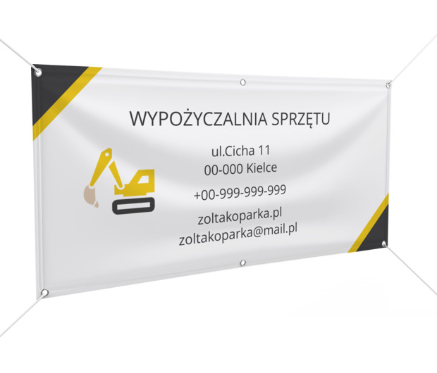 Prosty, wyraźny przekaz, Budownictwo, Wynajem sprzętu - Banery Netprint szablony online