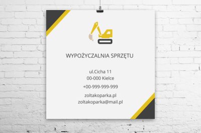 Sporo informacji, Budownictwo, Wynajem sprzętu - Plakaty Wielkoformatowe Netprint