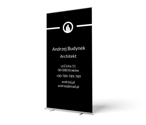 Reklama, która budzi respekt, Budownictwo, Architektura - Roll-up Netprint szablony online
