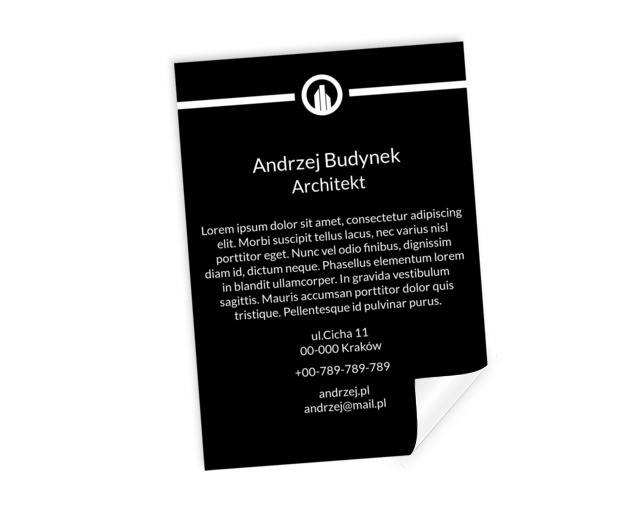 Sporo miejsca na informacje, Budownictwo, Architektura - Plakaty Netprint szablony online