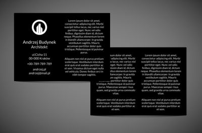 Treść dominuje, ale grafika zaskakuje, Budownictwo, Architektura - Ulotki Netprint