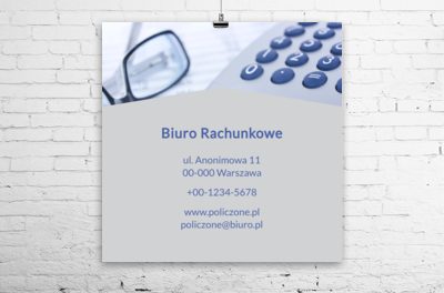 Wachlarz usług i skuteczna grafika, Finanse i ubezpieczenia, Biuro rachunkowe - Plakaty Wielkoformatowe Netprint