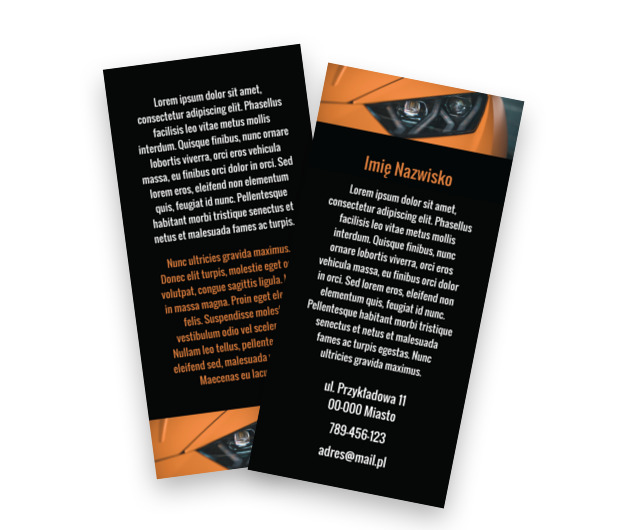 Dynamicznie i nowocześnie, Motoryzacja, Dealer - Ulotki Netprint szablony online