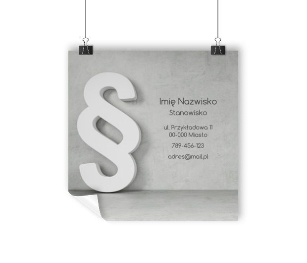 Surowo, ale za to bardzo trendy, Prawo, Radca Prawny - Plakaty Wielkoformatowe Netprint szablony online