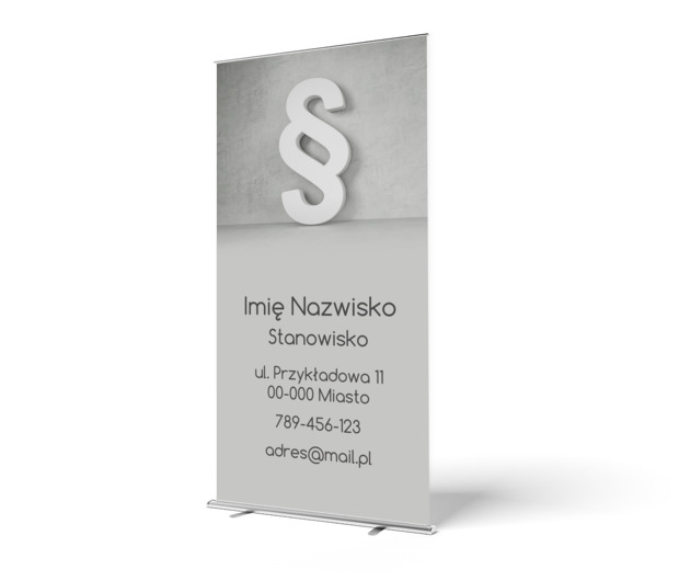 Nowoczesny wizerunek, Prawo, Radca prawny - Roll-up Netprint szablony online
