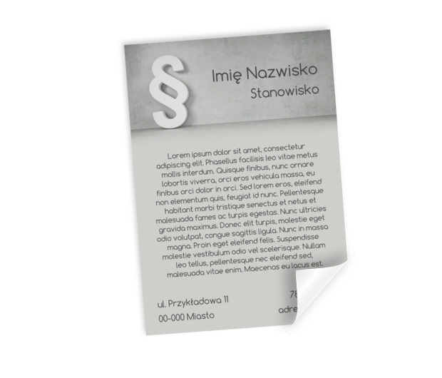 Szarości też mogą się wyróżniać, Prawo, Radca Prawny - Plakaty Netprint szablony online