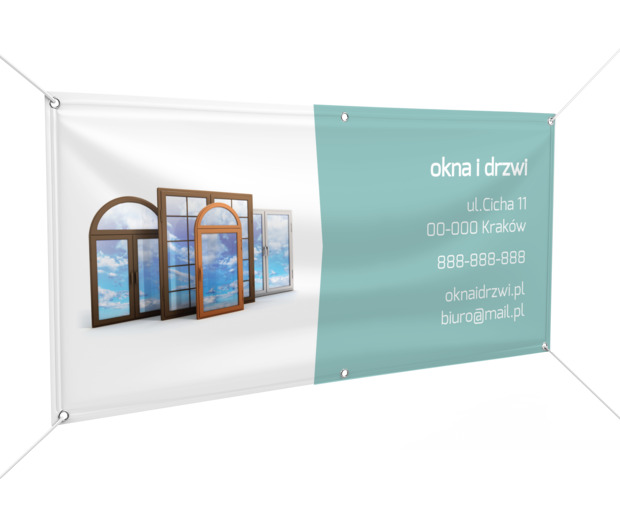 Szybko trafisz do klientów, Budownictwo, Okna i Drzwi - Banery Netprint szablony online