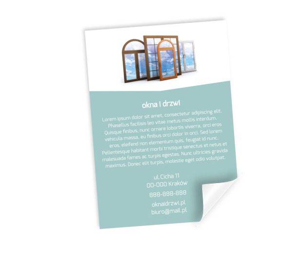 Reklama w punkt, Budownictwo, Okna i Drzwi - Plakaty Netprint szablony online