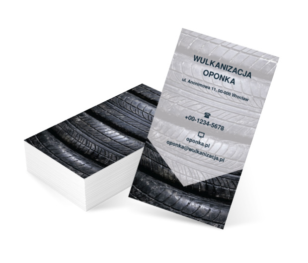 Zdjęcie opon, Motoryzacja, Wulkanizacja - Wizytówki Netprint szablony online