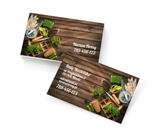 Ogrody-twoja specjalność, Środowisko i Przyroda, Usługi ogrodnicze - Wizytówki Netprint szablony online