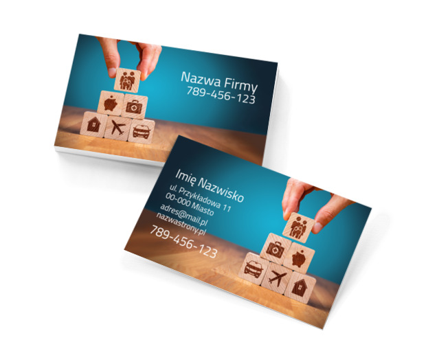 Zapewniacie spokój, Finanse i ubezpieczenia, Pośrednik ubezpieczeniowy - Wizytówki Netprint szablony online