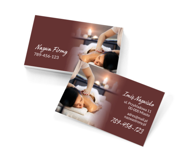Zapowiedź błogiego relaksu, Medycyna, Masażysta - Wizytówki Netprint szablony online