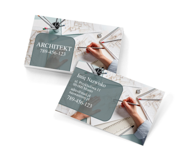 Tworzenie przyszłości to wasz świat, Budownictwo, Architektura - Wizytówki Netprint szablony online