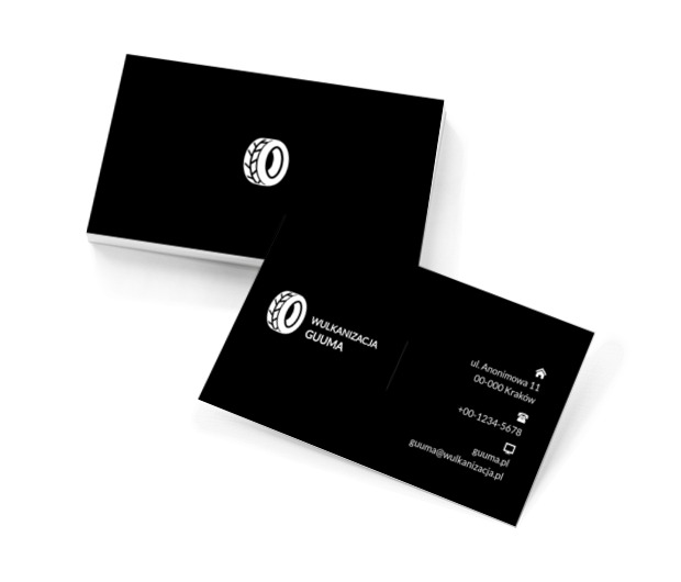 Biała guma, Motoryzacja, Wulkanizacja - Wizytówki Netprint szablony online