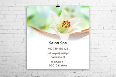 Wyjątkowa ekspozycja nazwy, Zdrowie i uroda, SPA - Plakaty Wielkoformatowe Netprint