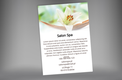 Treść w kwiatowej oprawie, Zdrowie i uroda, SPA - Plakaty Netprint