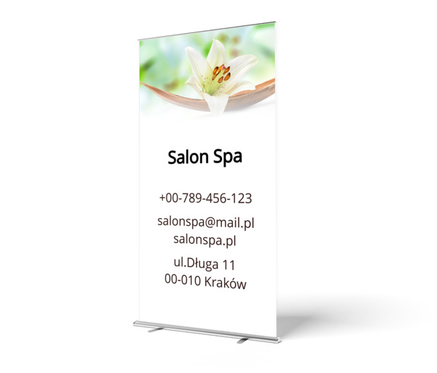 Modna bliskość natury, Zdrowie i uroda, SPA - Roll-up Netprint szablony online