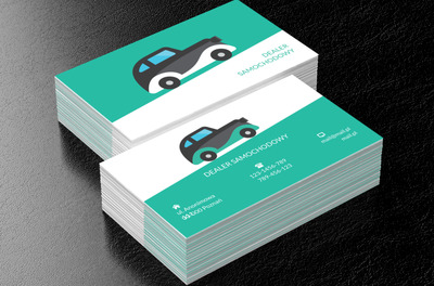 Kolorowy old mobil, Motoryzacja, Dealer - Wizytówki Netprint