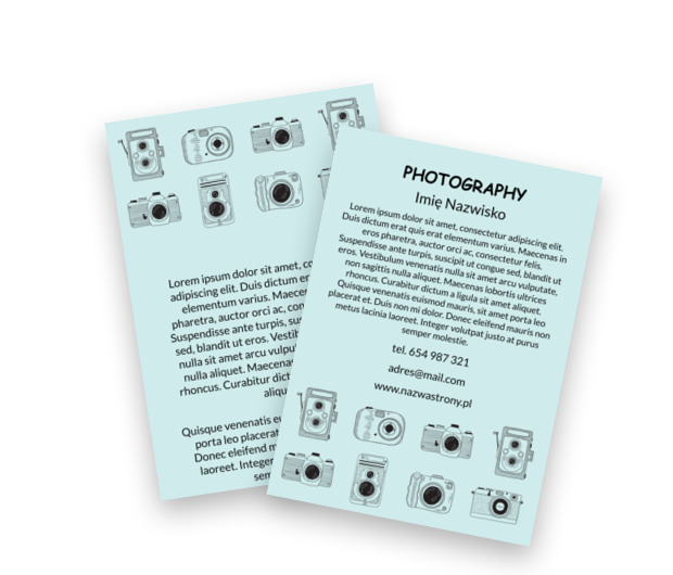 Niestandardowa reklama, Fotografia, Usługi fotograficzne - Ulotki Netprint szablony online
