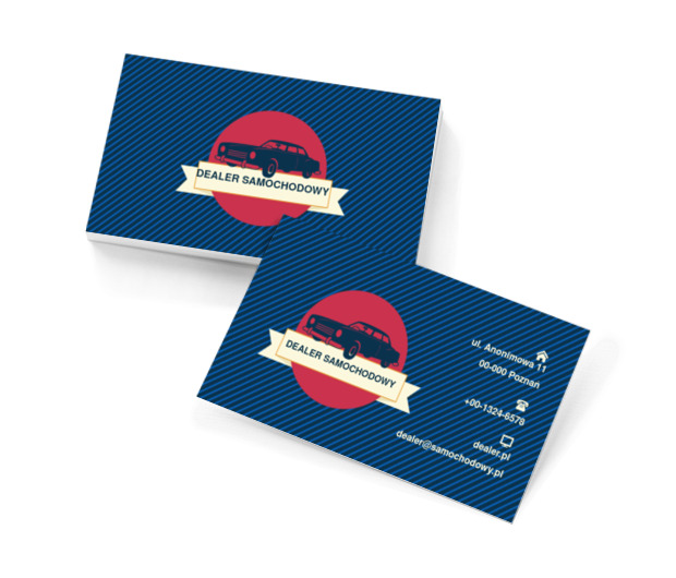 Amerykański design, Motoryzacja, Dealer - Wizytówki Netprint szablony online