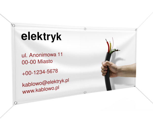 Od razu wiadomo, o co chodzi, Budownictwo, Elektryk - Banery Netprint szablony online