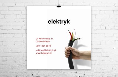 Rozwiązanie problemu jest blisko, Budownictwo, Elektryk - Plakaty Wielkoformatowe Netprint